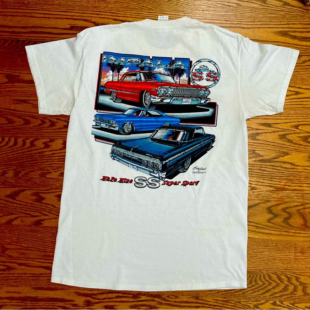 🤩’63/‘64/‘65 SS IMPALA🤩CrewNeck T sz M 100% cotton 🔥VeryGood condition🔥